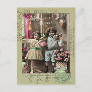 Joyeuses Pâques Oaster Feiertagspostkarte