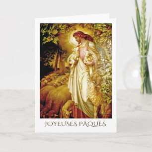 Joyeuses Pâques. Osterkarten auf Französisch Feiertagskarte