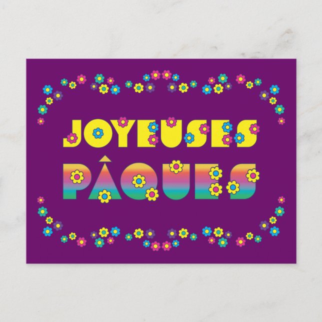 Joyeuses Pâques Postkarte (Vorderseite)
