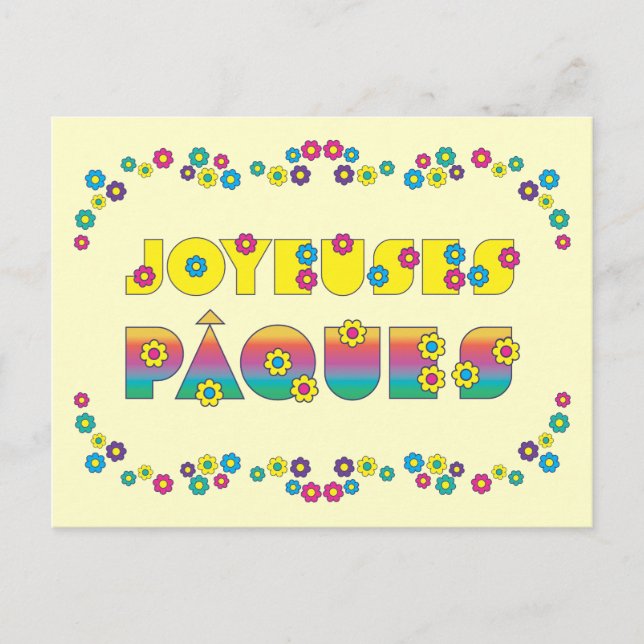 Joyeuses Pâques Postkarte (Vorderseite)