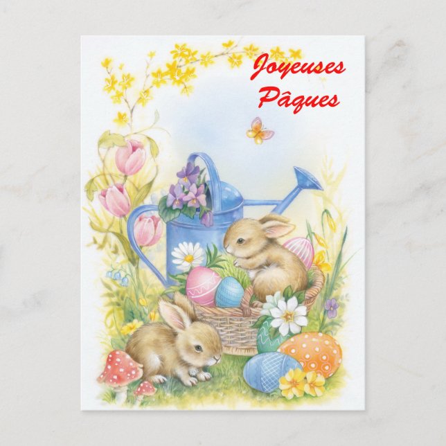 Joyeuses Pâques Postkarte (Vorderseite)