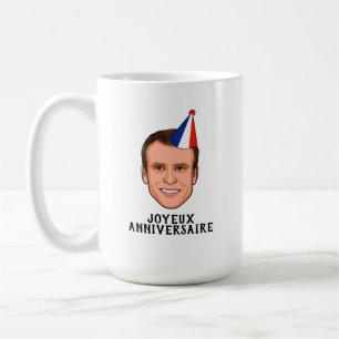 JOYEUX ANNIVERSAIRE Emmanuel Macron Geburtstag Kaffeetasse