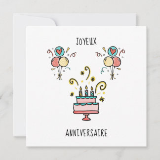 Joyeux Anniversaire | Happy Birthday Karte