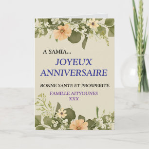 JOYEUX ANNIVERSAIRE KARTE