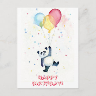 Joyeux anniversaire panda postkarte