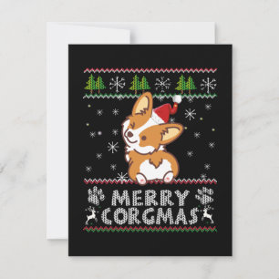 Joyeux Corgmas Weihnachten Corgi Dankeskarte