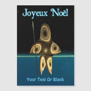 Joyeux Noё l - Fraktal Inuit Hunter Magnetkarte