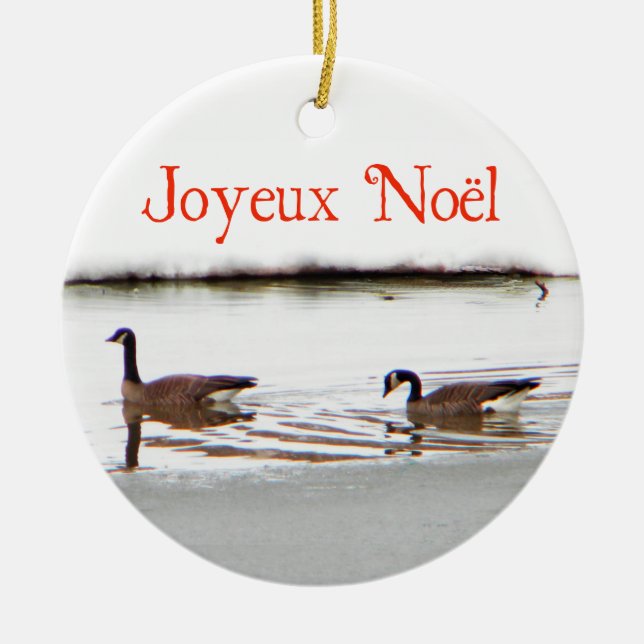 Joyeux Noё l - Honkers - Kanada - Geese Keramikornament (Vorne)