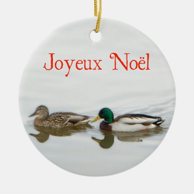 Joyeux Noё l - Mallards Keramik Ornament (Vorne)