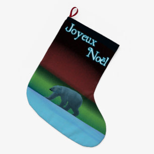 Joyeux Noё l - Polar Lights Polar Bear Großer Weihnachtsstrumpf