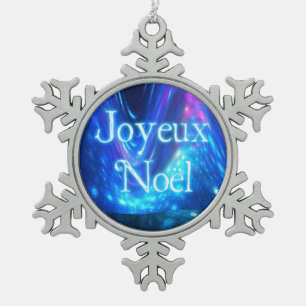 Joyeux Noё l - Qaanaq - Nord Schneeflocken Zinn-Ornament