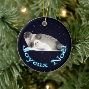 Joyeux Noё l - Ringed Siegel Keramik Ornament