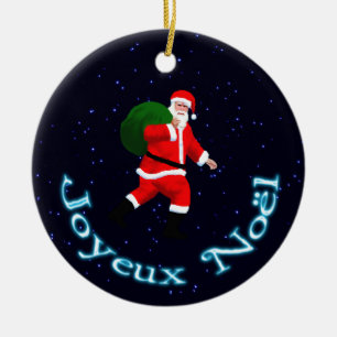 Joyeux Noё l - Santa Claus Keramik Ornament