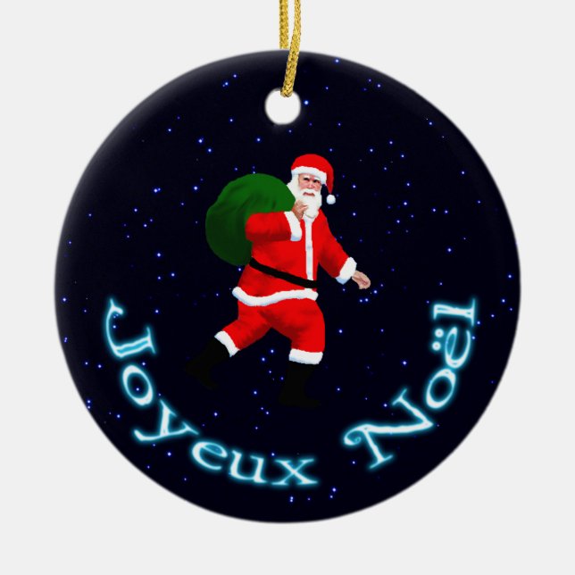 Joyeux Noё l - Santa Claus Keramik Ornament (Vorne)