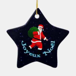 Joyeux Noё l - Santa Claus Keramik Ornament