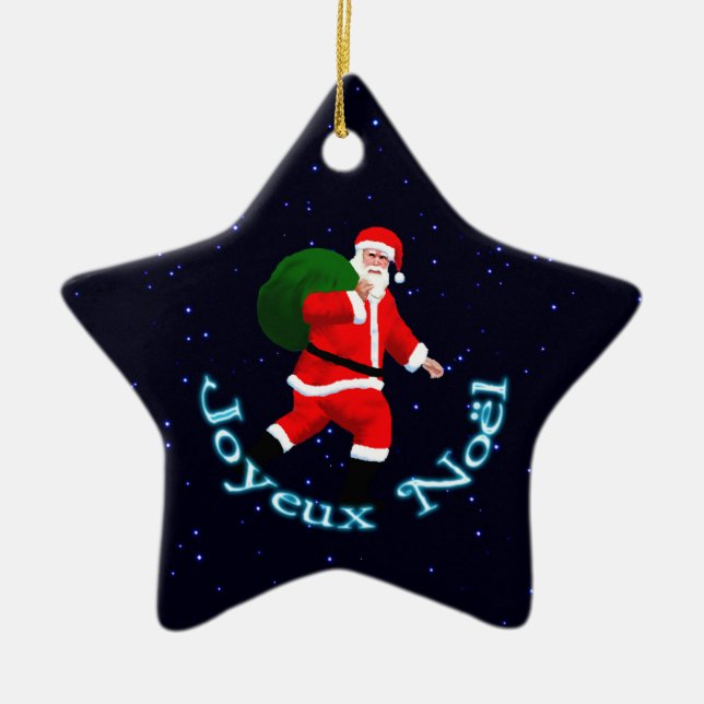 Joyeux Noё l - Santa Claus Keramik Ornament (Vorne)