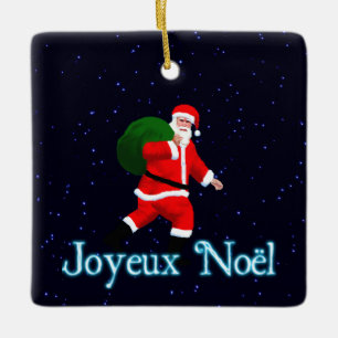 Joyeux Noё l - Santa Claus Keramikornament