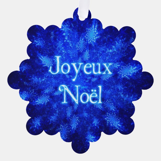 Joyeux Noё l - Snowburst Ornament Karte (Vorderseite)