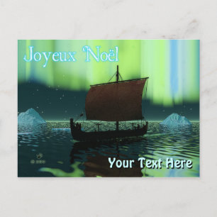 Joyeux Noё l - Viking Ship Postkarte