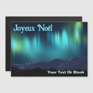 Joyeux Noё l'Aurora Borealis Magnetkarte