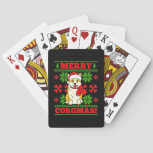 Joyeux Noël Corgmas Corgi Dog Spielkarten