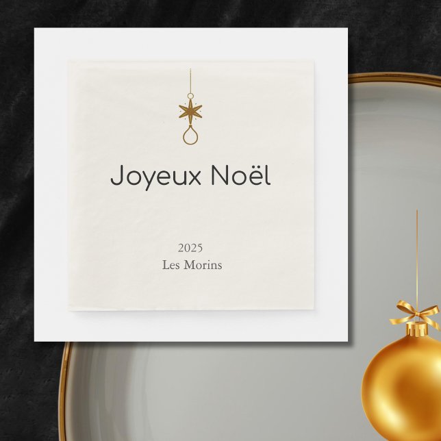 Joyeux Noel - delicate pine branches  Serviette (Von Creator hochgeladen)