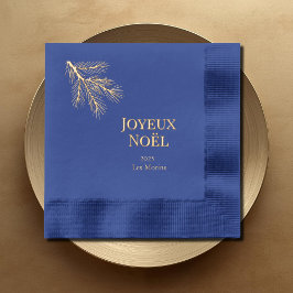 Joyeux Noel - delicate pine branches Servietten Mit Folie