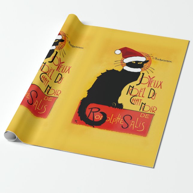 Joyeux Noël Du Chat Noir Geschenkpapier (Ungerollt)