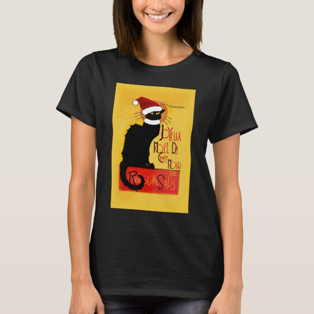 Joyeux Noël Du Chat Noir T-Shirt (Vorderseite)