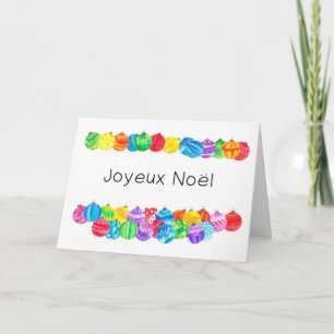 Joyeux Noël Französisch Weihnachten , Aquarellbaub