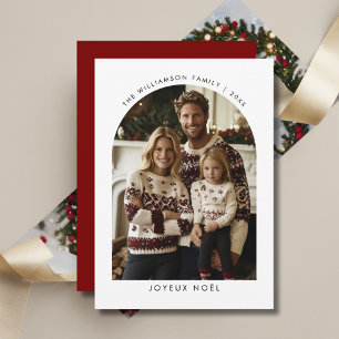 Joyeux Noël French Christmas Greetings Arch Foto Feiertagskarte