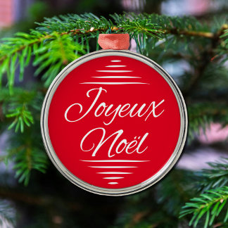 Joyeux Noel - French Xmas wishes Ornament Aus Metall