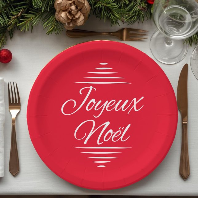 Joyeux Noel - French Xmas wishes Pappteller (Von Creator hochgeladen)