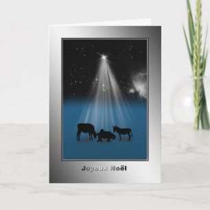 Joyeux Noël, "frohe Weihnachten," französische Feiertagskarte