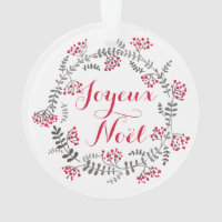 Joyeux Noël Holly Wreath Weihnachtsschmuck