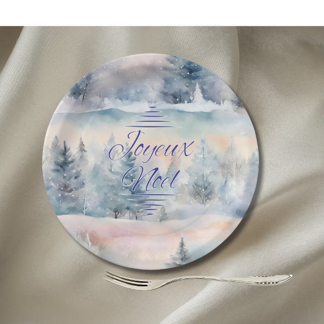 Joyeux Noël in coolen Tönen Pappteller (Von Creator hochgeladen)