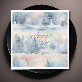 Joyeux Noël in coolen Tönen Serviette