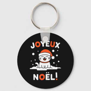 Joyeux Noël Khao Manee Weiße Katze WeihnachtsWeihn Schlüsselanhänger