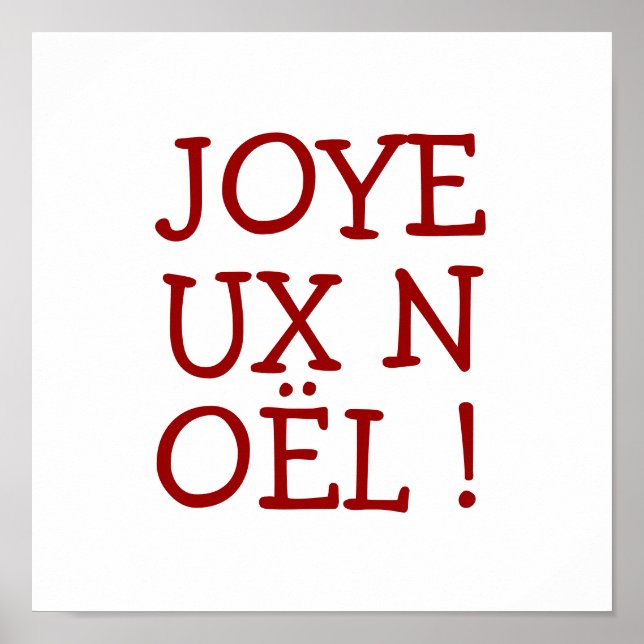 JOYEUX NOËL! POSTER (Vorne)
