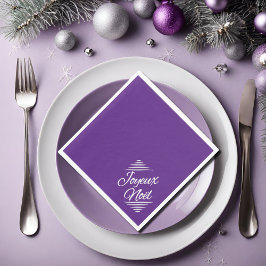 Joyeux Noel - royal purple Serviette