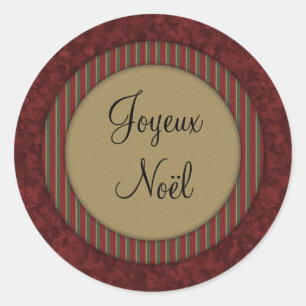 Joyeux Noël Runder Aufkleber