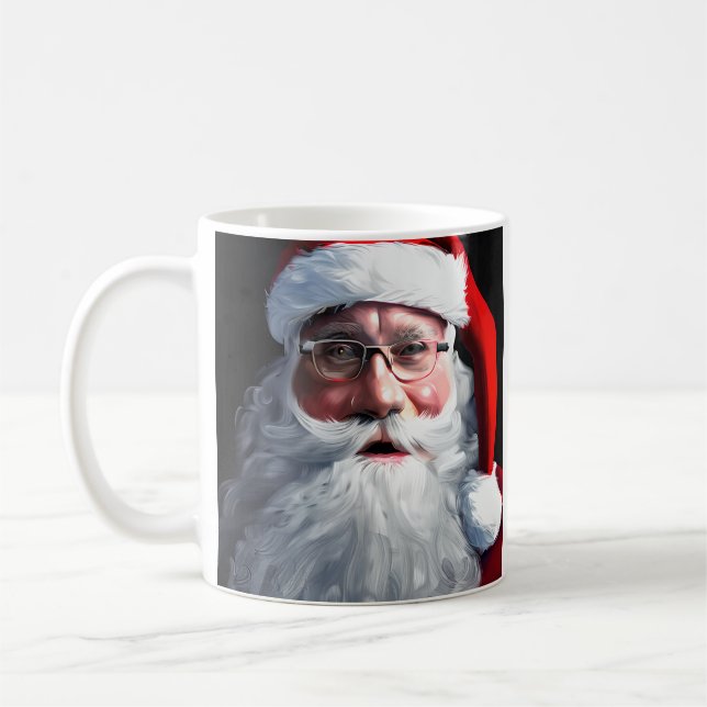 Joyeux Noël Santa Claus Kaffeetasse (Links)