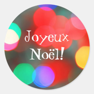 Joyeux Noël Tanzen beleuchtet Aufkleber