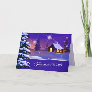 Joyeux Noël. Weihnachtskarte in französischer Spra Feiertagskarte