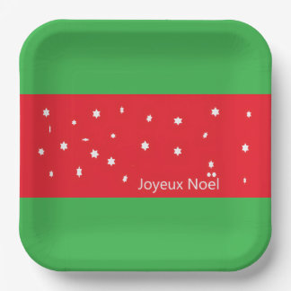 Joyeux Noes Christmas plates Pappteller