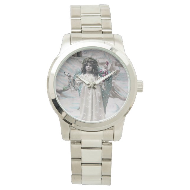 Joyeux Weihnachten Armbanduhr (Vorderseite)