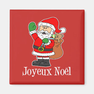 Joyeux Weihnachten French Christmas Santa Magnet