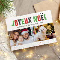 "Joyeux Weihnachten" Frische und farbenfrohe Weihn