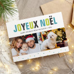 "Joyeux Weihnachten" Frische und farbenfrohe Weihn Feiertagskarte<br><div class="desc">Verteilen Sie den Feiertagsmagazin mit diesen leuchtenden und farbenfrohen Weihnachtskarten.</div>
