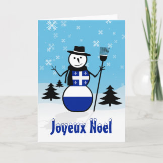 Joyeux Weihnachten-frohe Weihnacht-KanadaSnowman Feiertagskarte